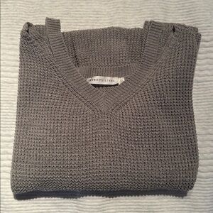 Shoulder Slit Knit Sweater